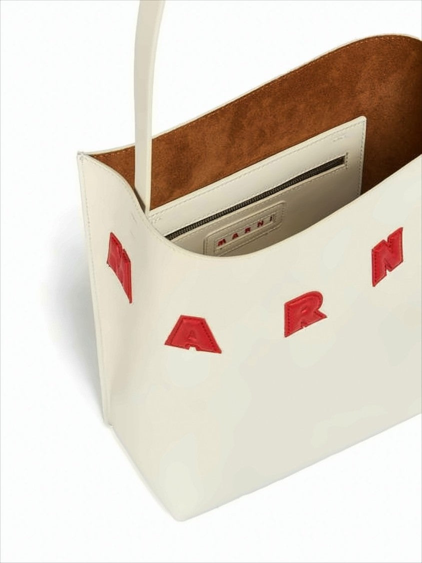 Marni Rectangular Calf Leather Shoulder Bag