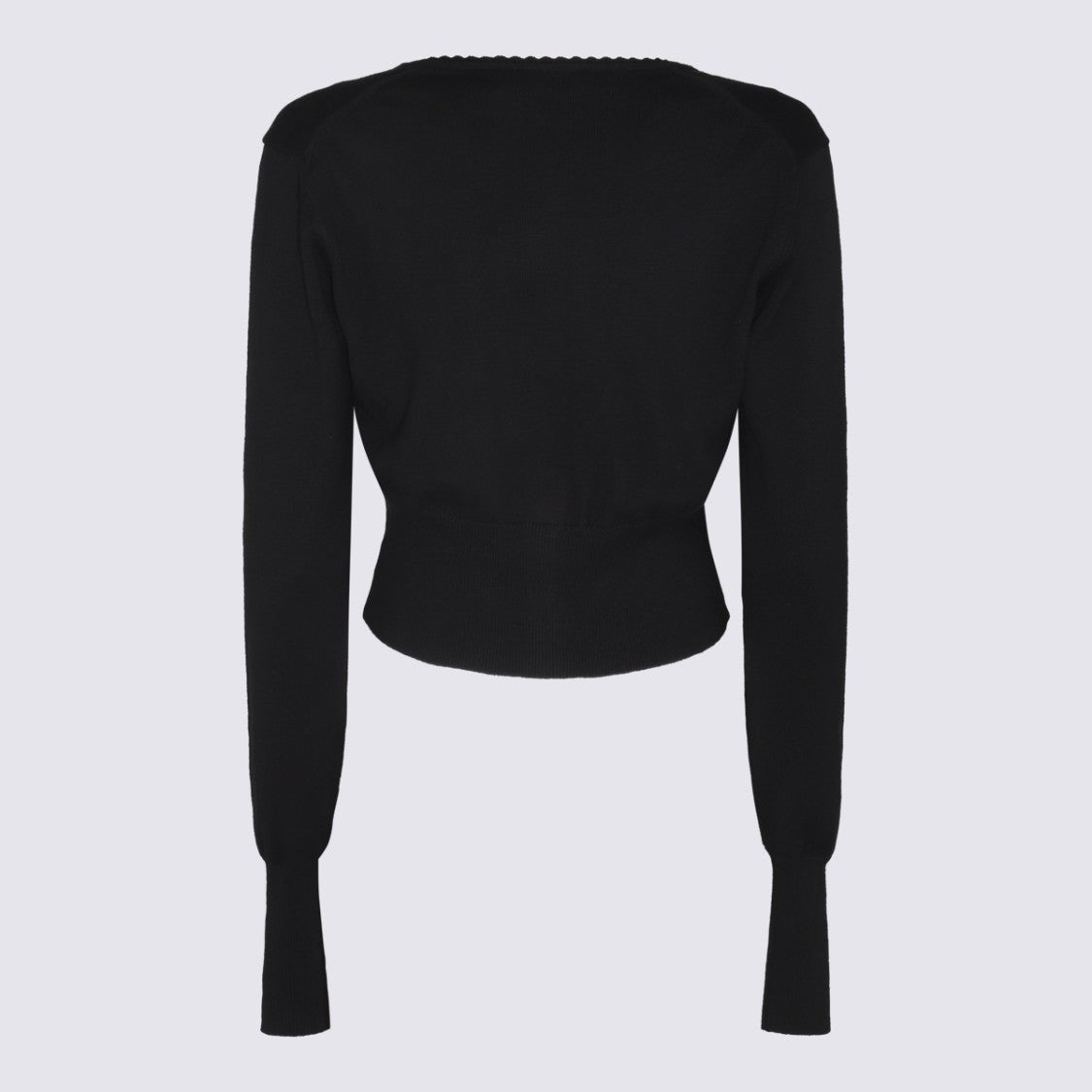 Vivienne Westwood Fitted Cropped Cardigan Sweater With Button-Down Front And Embroidered Emblem