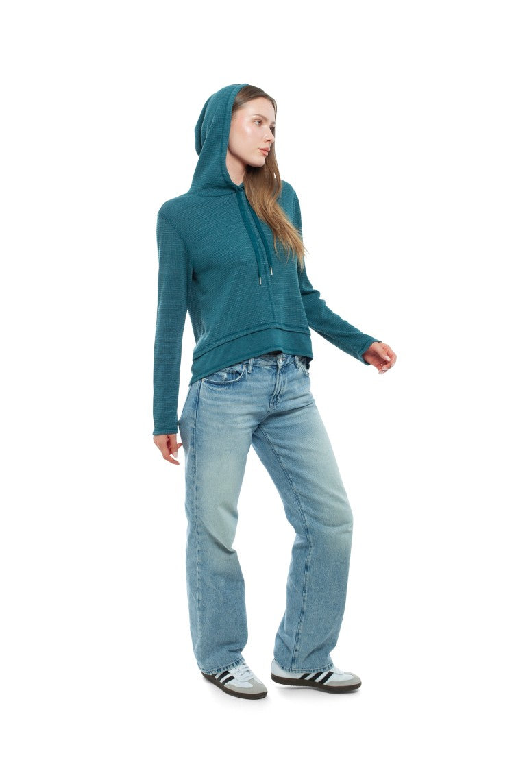 Wilt Long Sleeve Double Peplum Hoodie