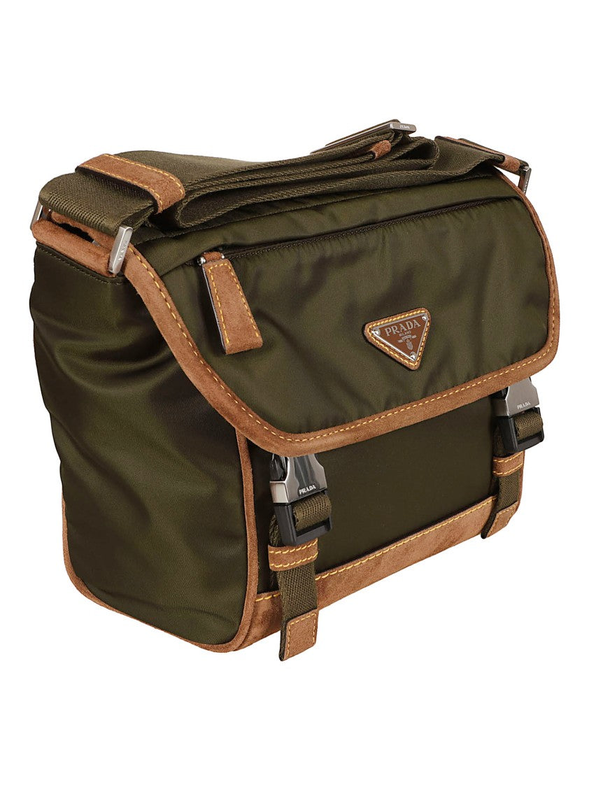 Prada Re-Nylon Shoulder Bag With Suede Accents