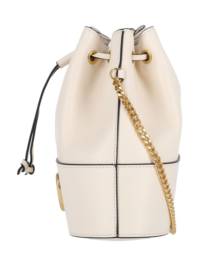 Valentino Garavani Structured Bucket Bag With Drawstring Closure