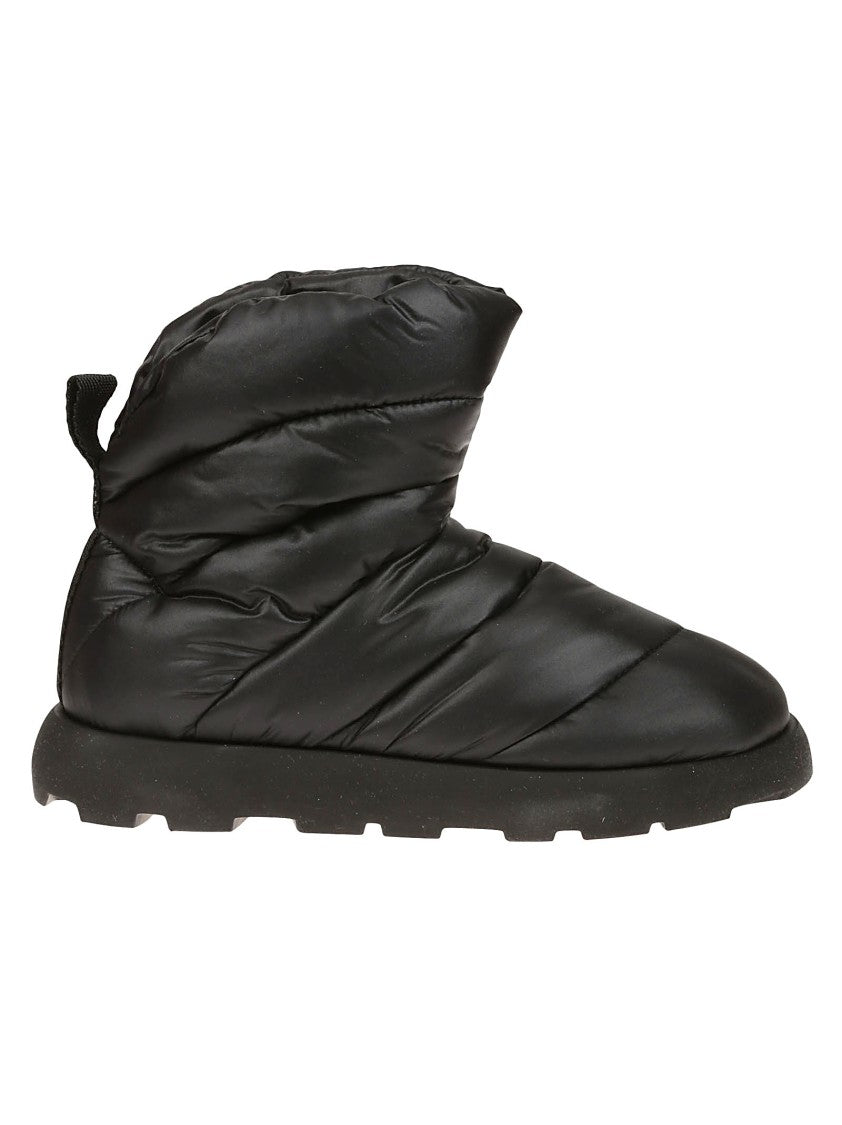 Piume Studio Quilted Black Padded Boots With Vegan Insulation
