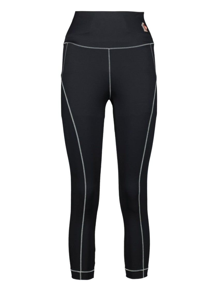 Moncler Grenoble Fitted Black Trousers With High Waistband