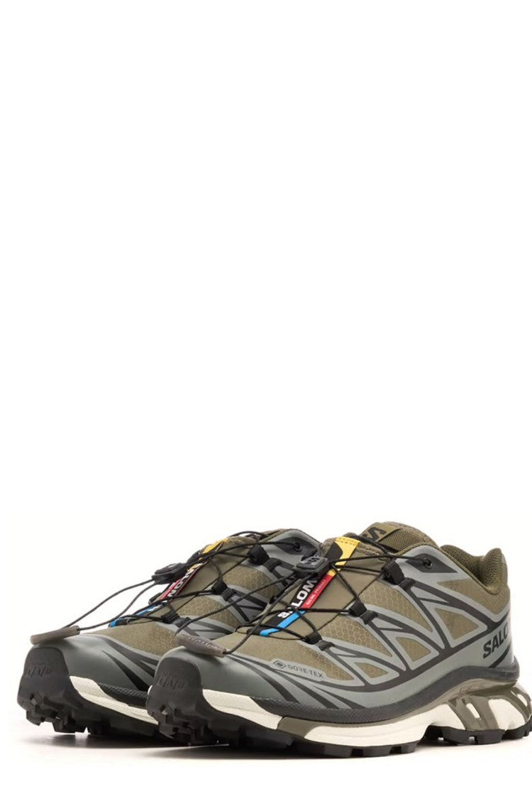 Salomon Low-Top Sneakers With Geometric Overlays And Rugged Traction