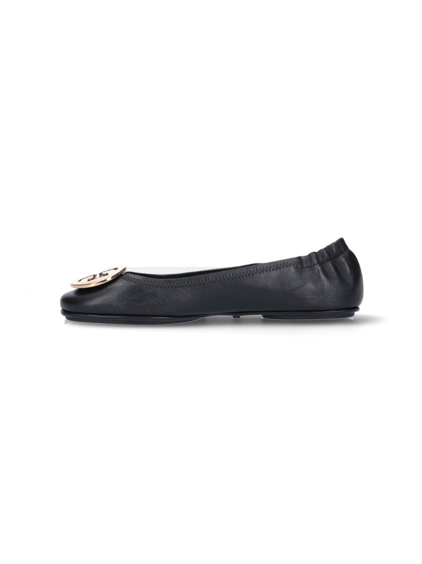 Tory Burch "Mini Travel" Ballerinas – Black