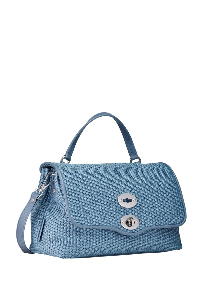 Zanellato Muted Blue Woven Texture Shoulder Bag