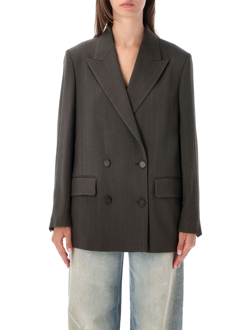 Golden Goose Relaxed Fit Double-Breasted Blazer With Star Details