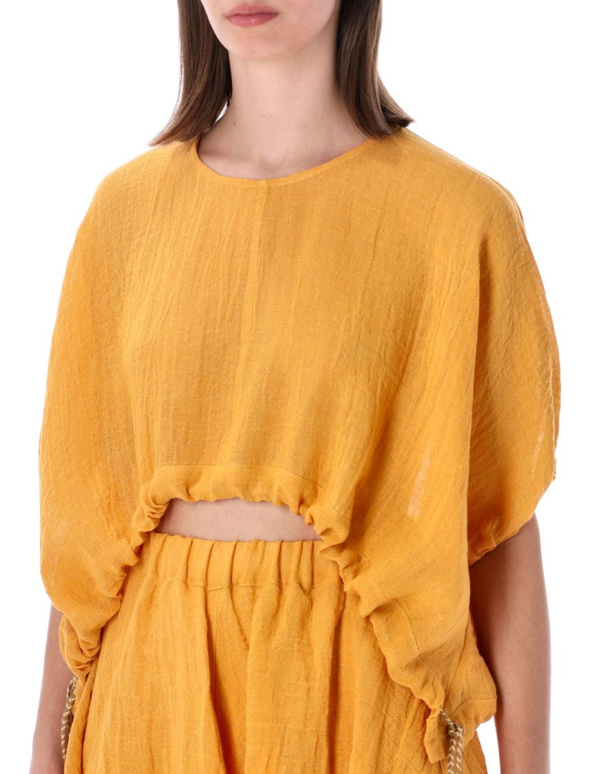 120% Lino Relaxed Short Sleeve Top Shirt