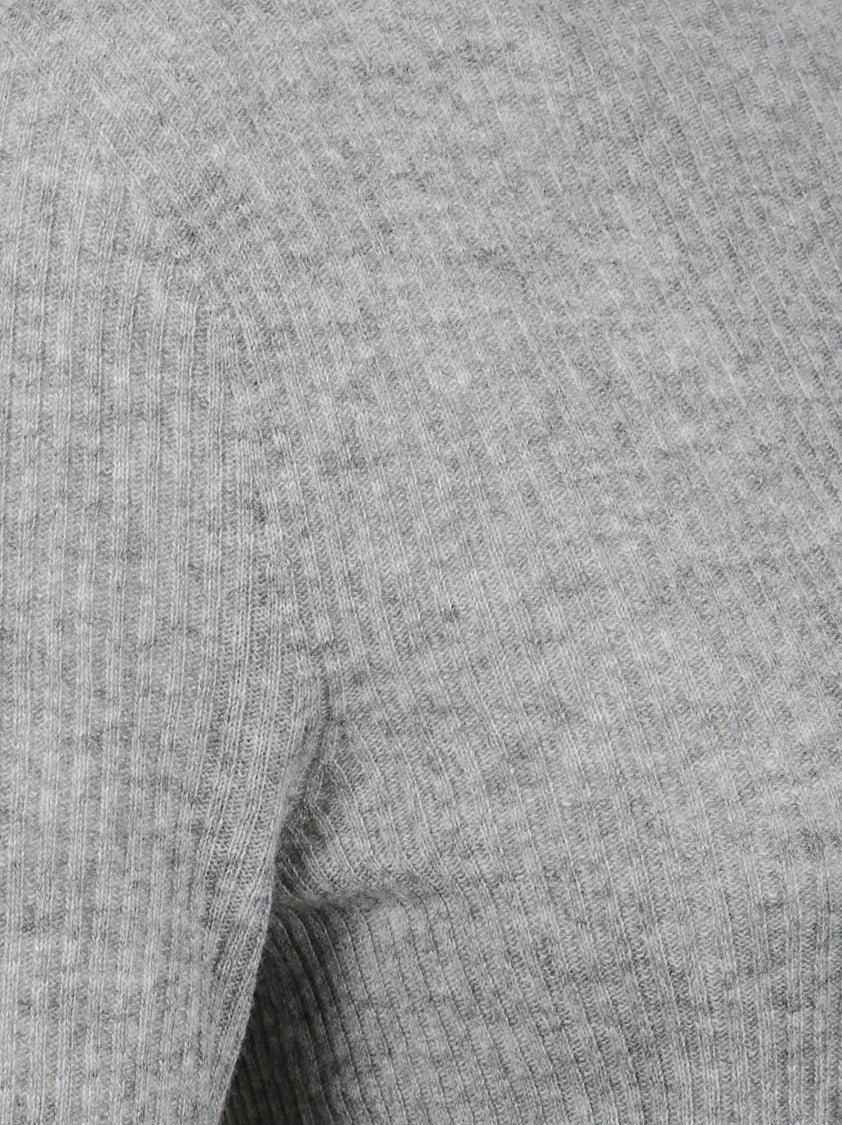 Fabiana Filippi Ribbed Knit Turtleneck Sweater With Long Sleeves