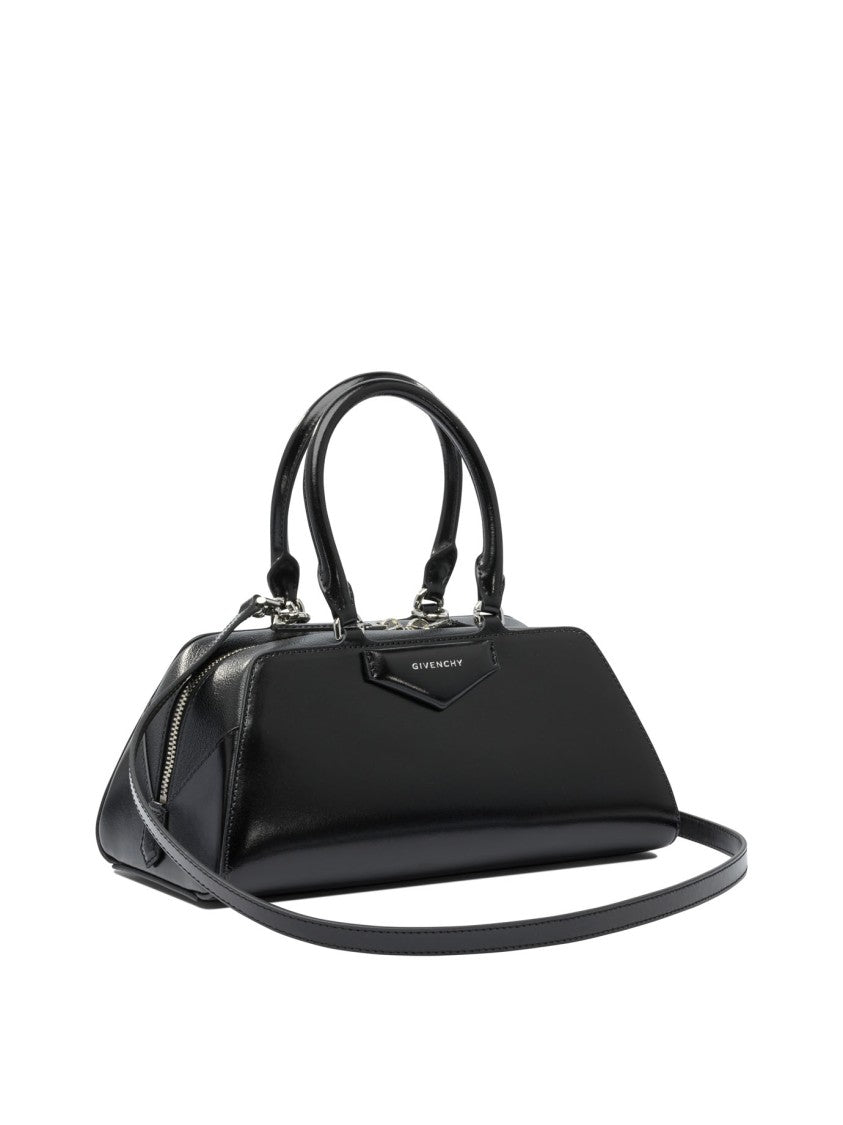 Givenchy Structured Black Cotton Shoulder Bag