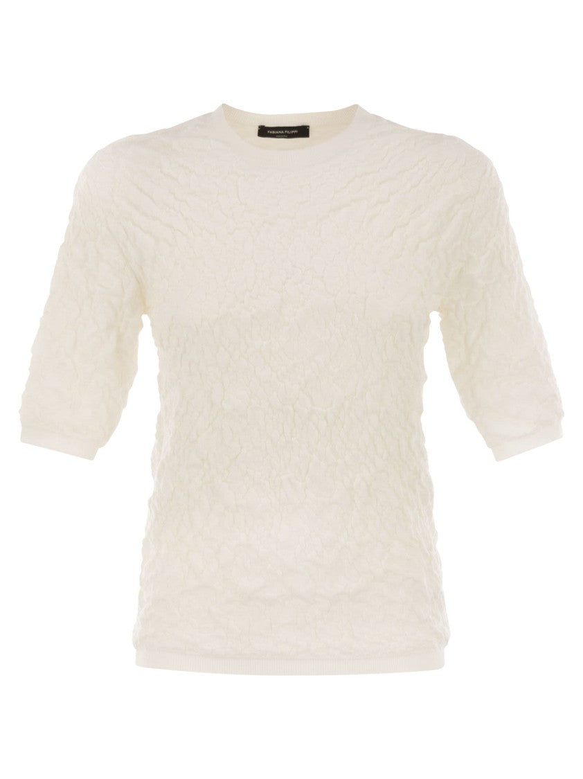 Fabiana Filippi Slim-Fit Jumper With Embossed Finish