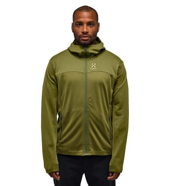 Haglöfs Fitted Green Polyester Jacket With Textured Details