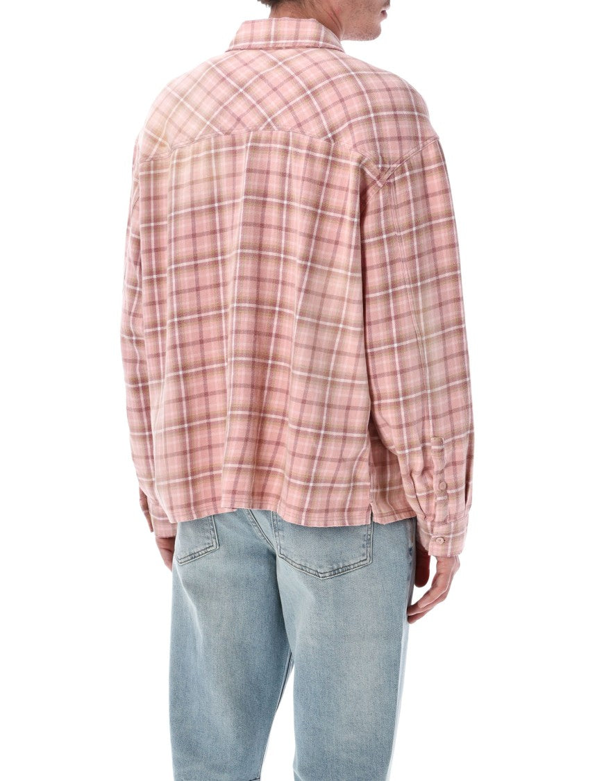 Represent Represent Distressed Check Flannel Shirt