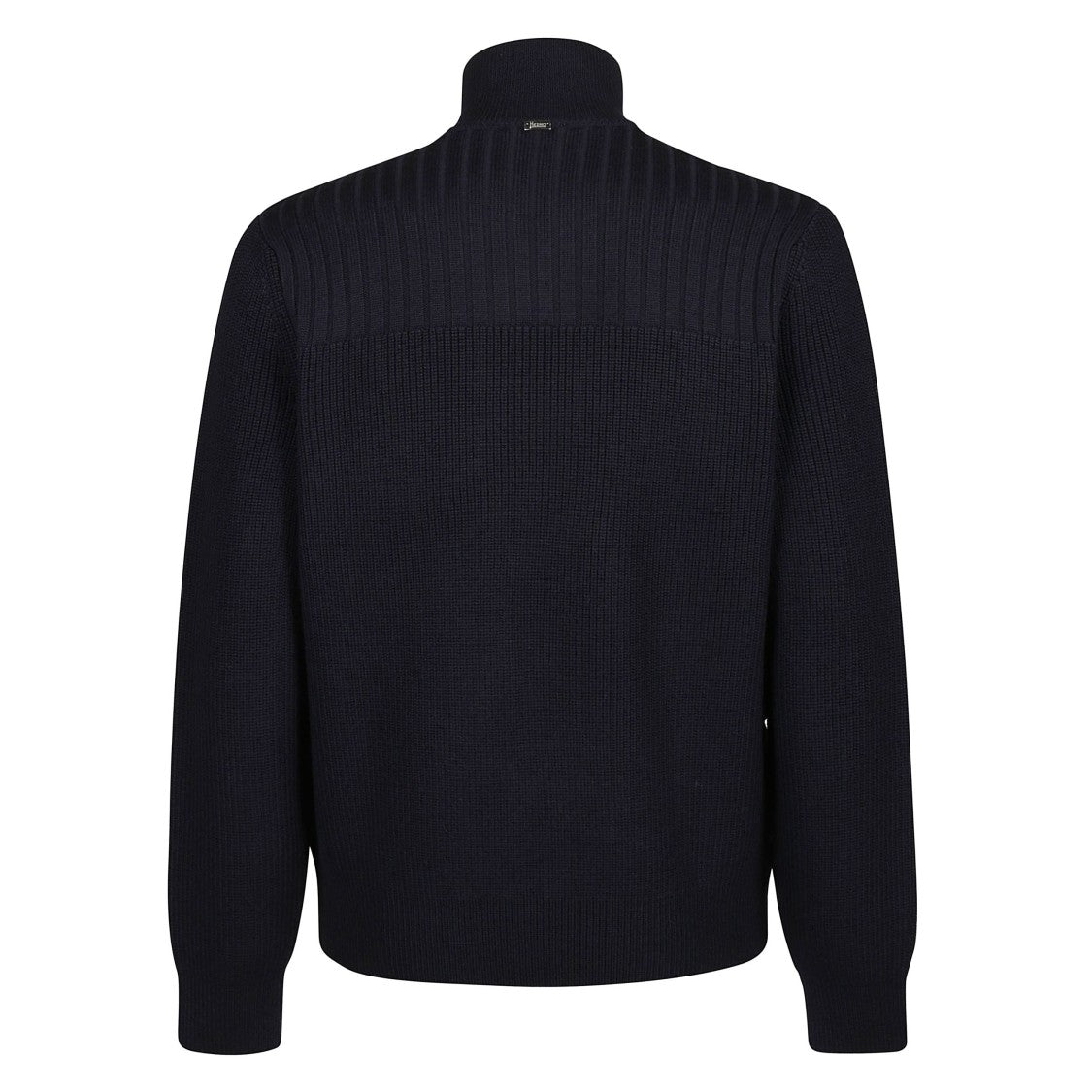 Herno Textured Knit And Nylon Cardigan