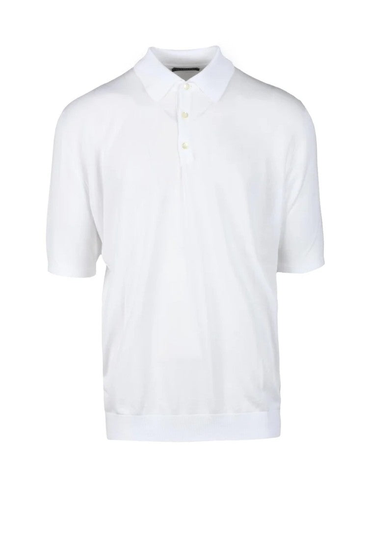 Hawico White Cotton Knit Polo
