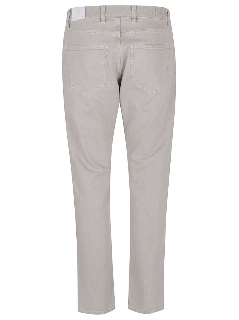 Eleventy Tailored Dove Gray Denim Jeans With Classic Five-Pocket Design