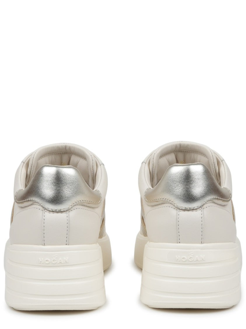 Hogan Rebel Mutton Calfskin Metallic Sneakers