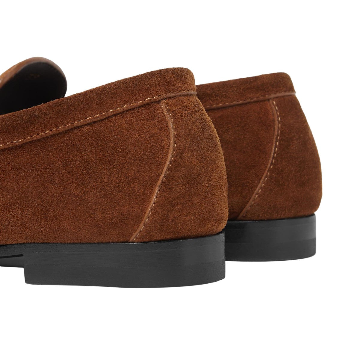 Versace Suede Slip-On Loafers With Medusa Chain Detail