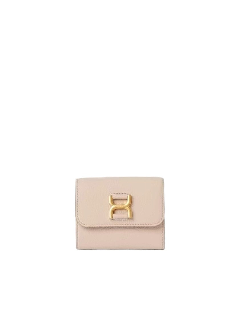 Chloé Compact Lambskin Leather Wallet With Gold-Tone Logo