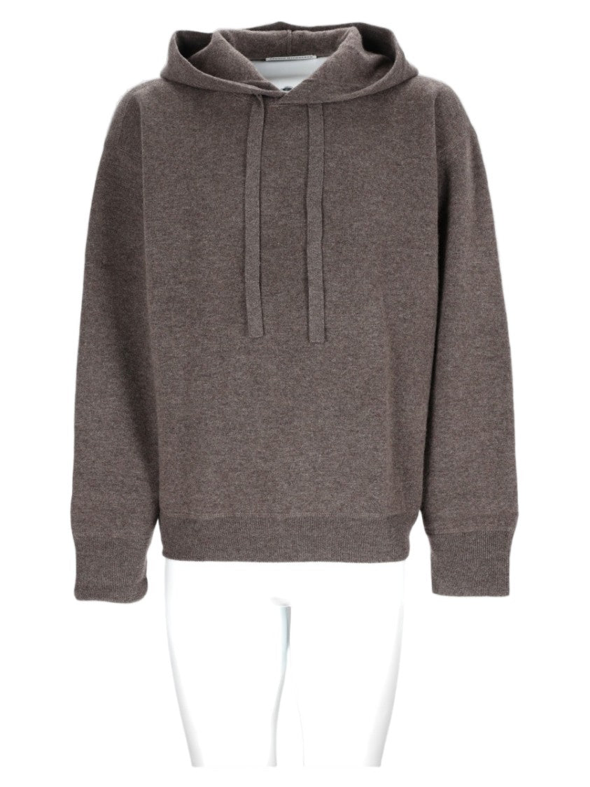 Studio Nicholson Beige Hooded Drawstring Wool-Cashmere Sweater