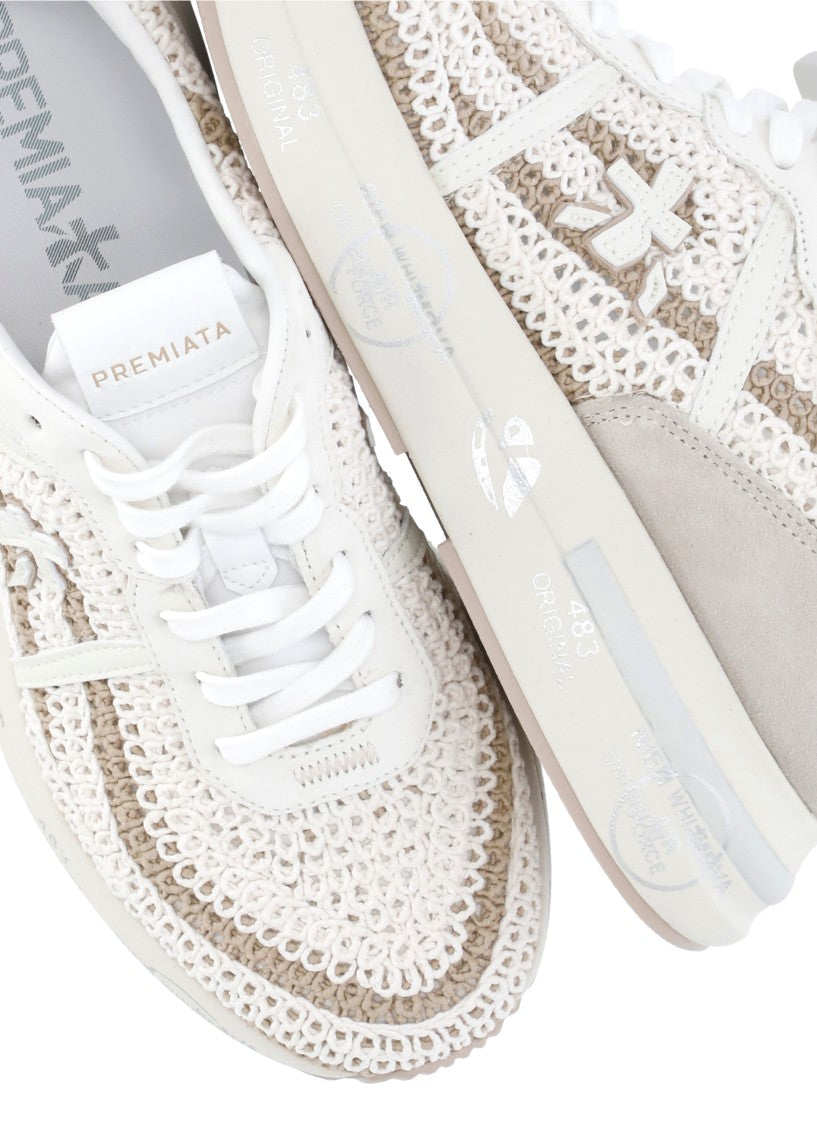 Premiata Beige Sneakers For Woman