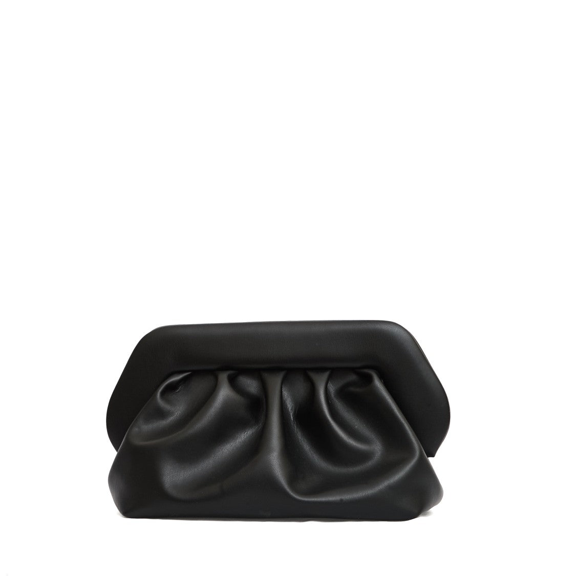 Themoirè Clutch Vegan Leather Nera