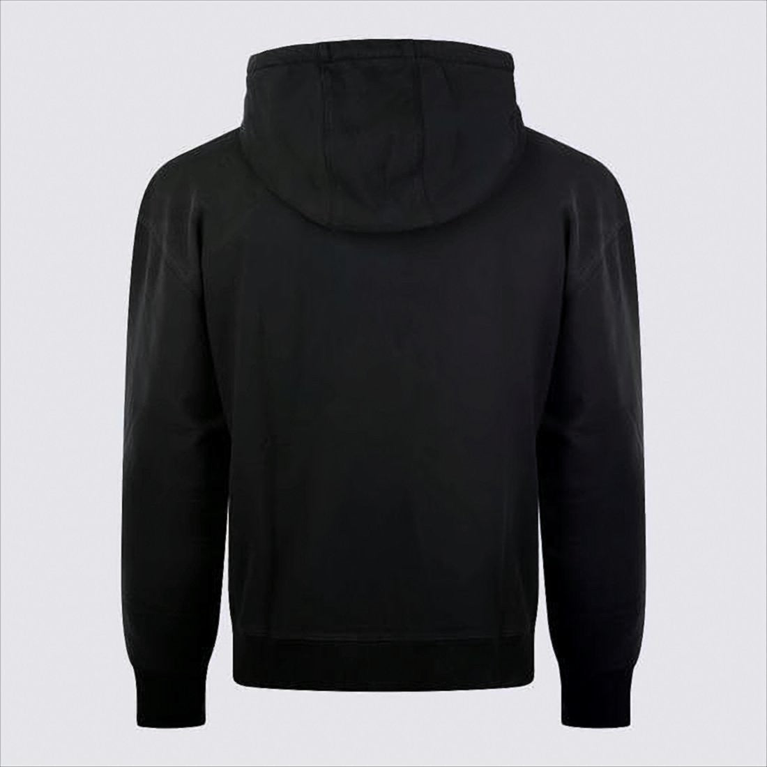 Maison Kitsuné Minimalist Black Hoodie With Embroidered Fox Logo