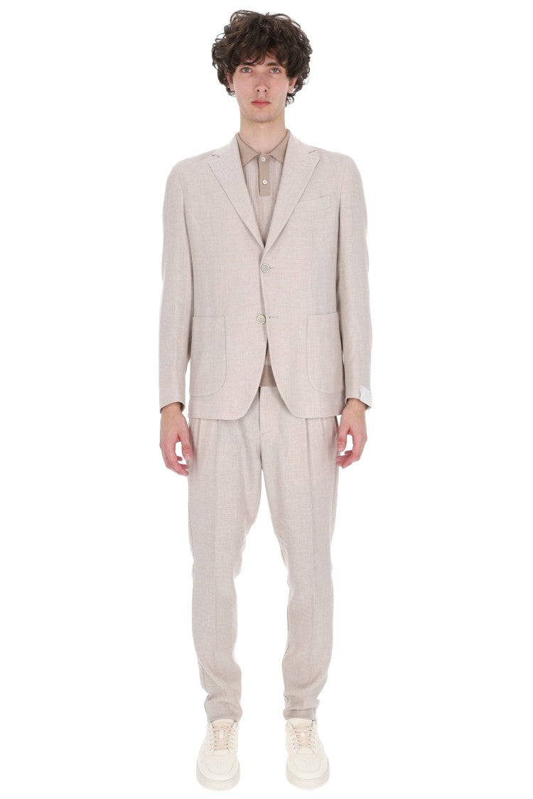 Eleventy Cross-Ply Zegna Fabric Beige Suit
