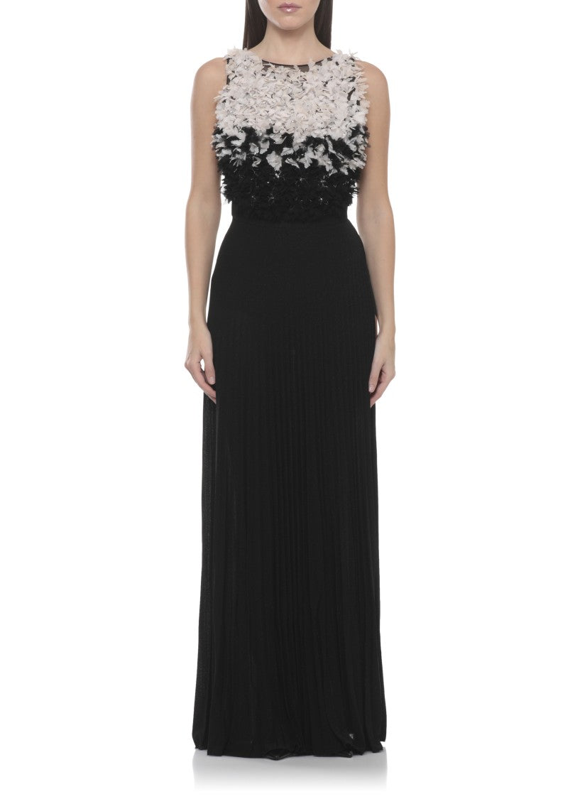 Elisabetta Franchi Dramatic Tulle Evening Gown With Crystal Embellishments