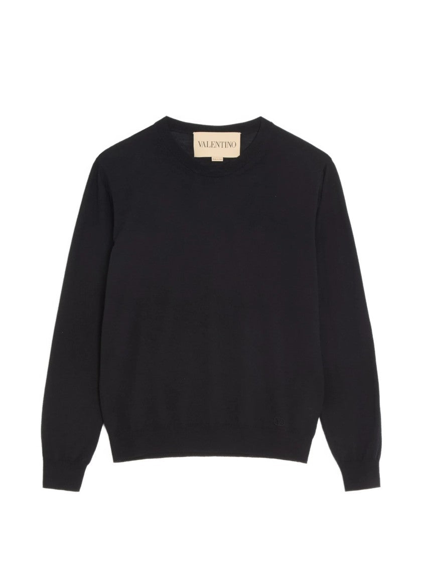 Valentino Black Vlogo Signature Wool Sweater