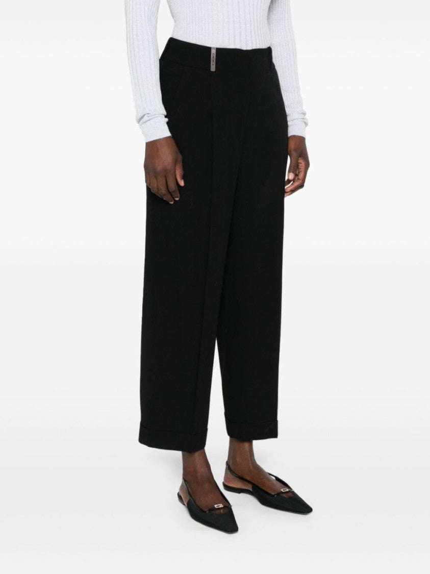 Peserico Wide-Leg Trousers With Viscose-Wool Blend And Tailored Finish