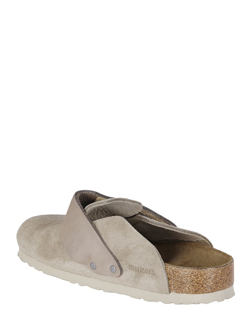 Birkenstock Soft Suede Mules With Velcro Strap