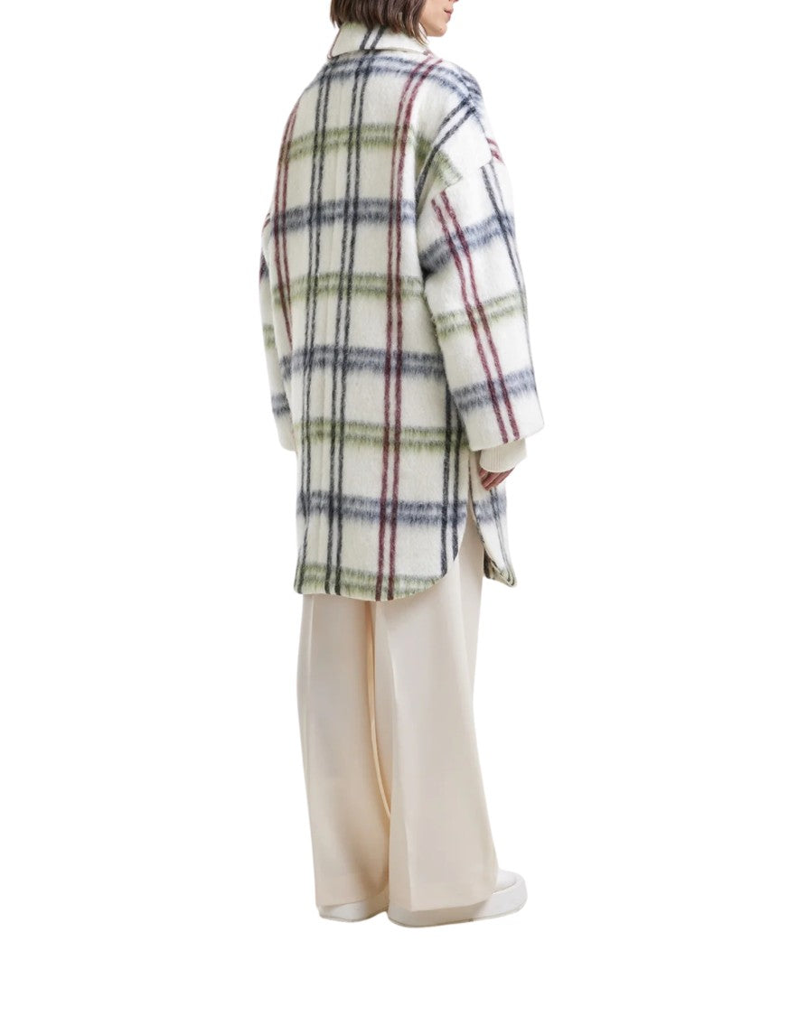 Hevo Monteleone Oversized Checked Wool Coat