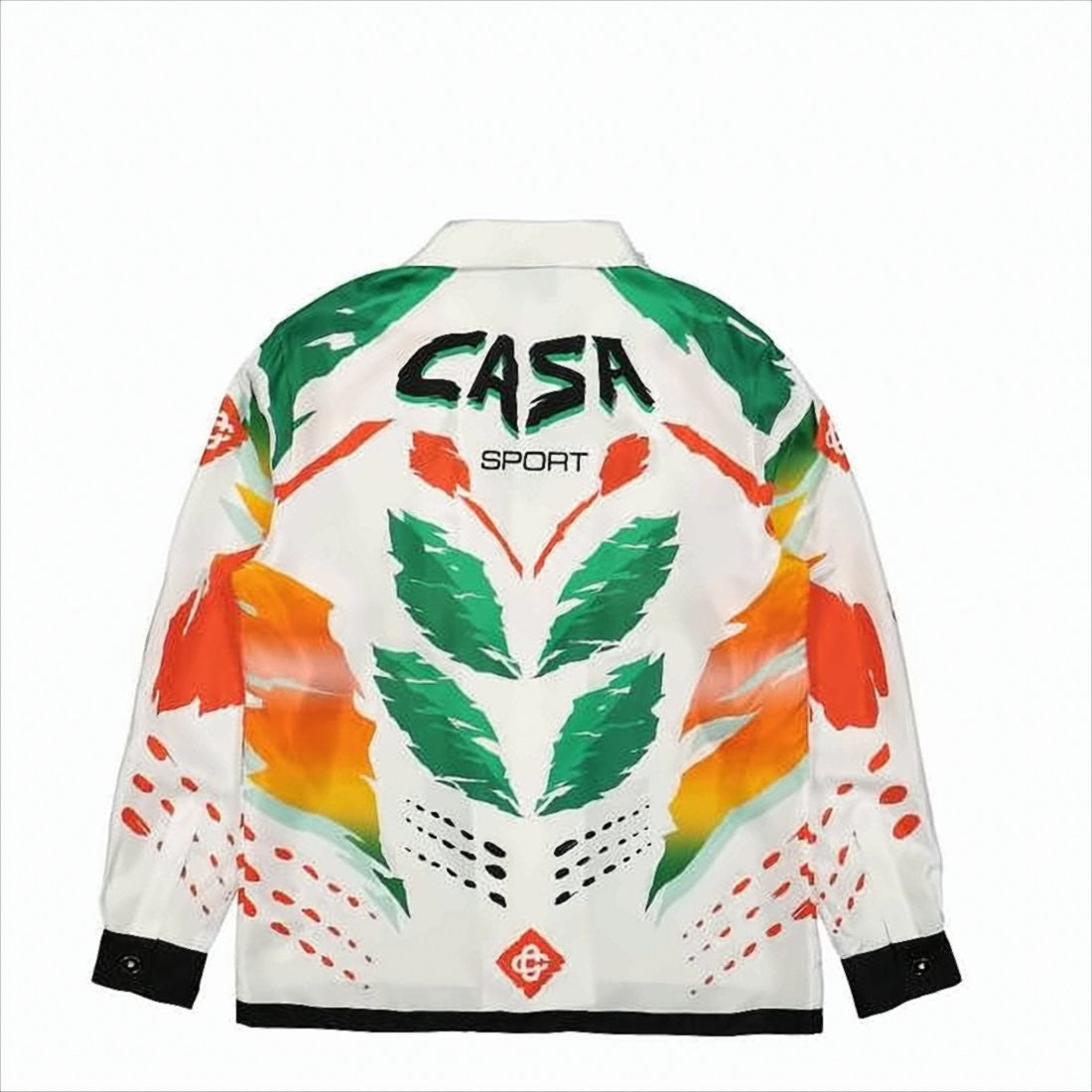 Casablanca Long-Sleeve Silk Shirt With Abstract Print