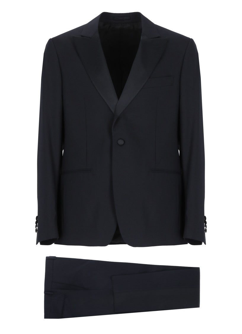 Lardini Double-Breasted Virgin Wool Suit