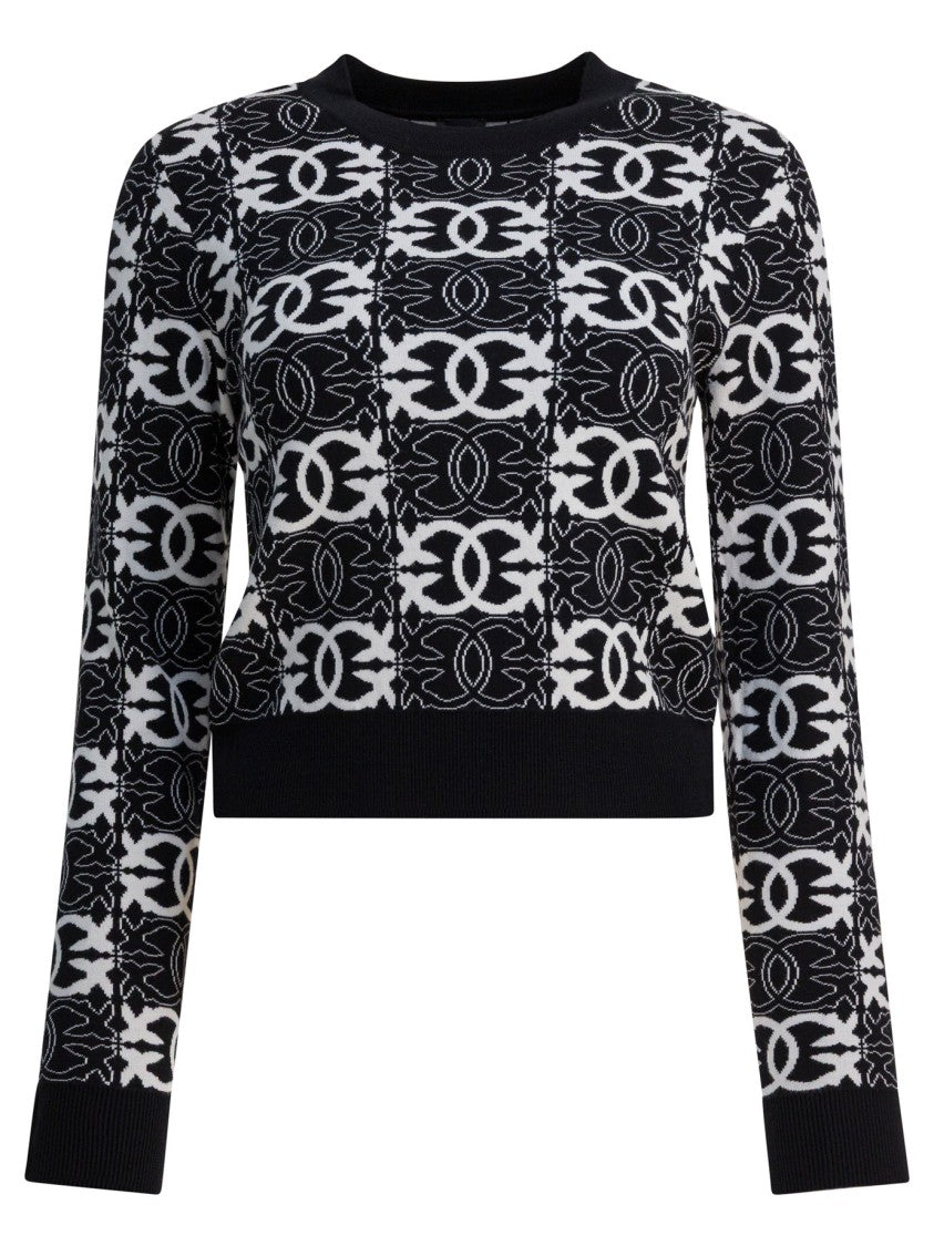 Pinko Black Viscose-Poly Knitwear