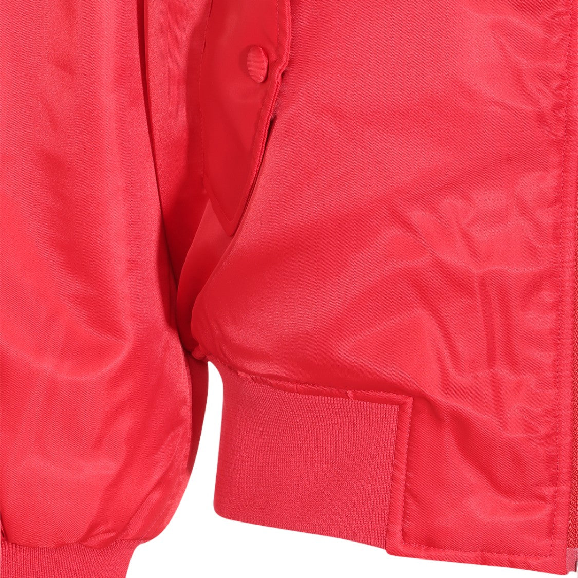 Anine Bing Classic Bomber Jacket With Vibrant Red Satin Finish