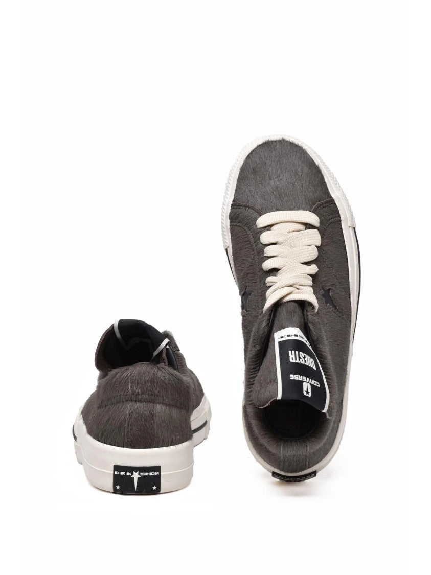 Converse X Drkshdw Grey Leather Cavallino Sneakers