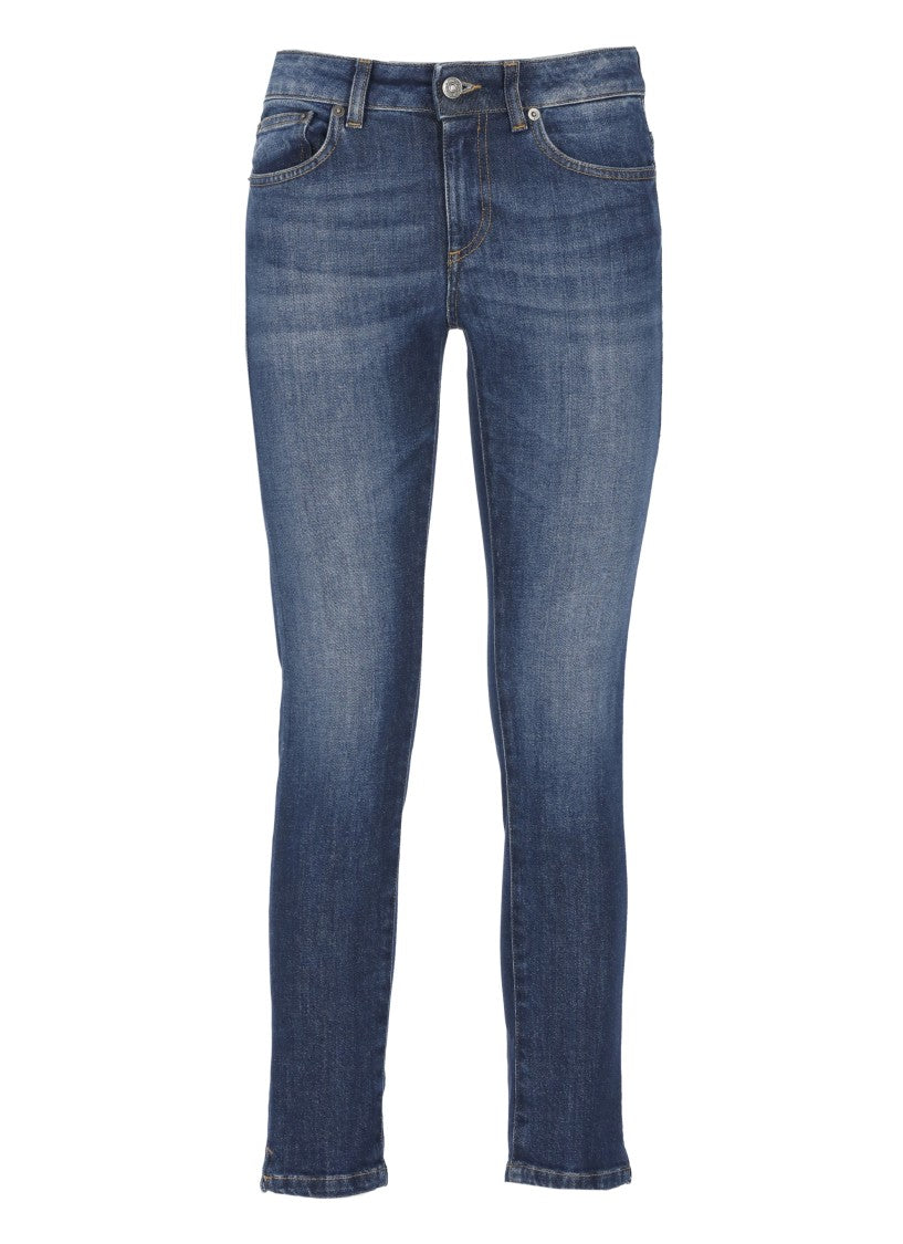 Dondup Blue Cotton Rose Trousers