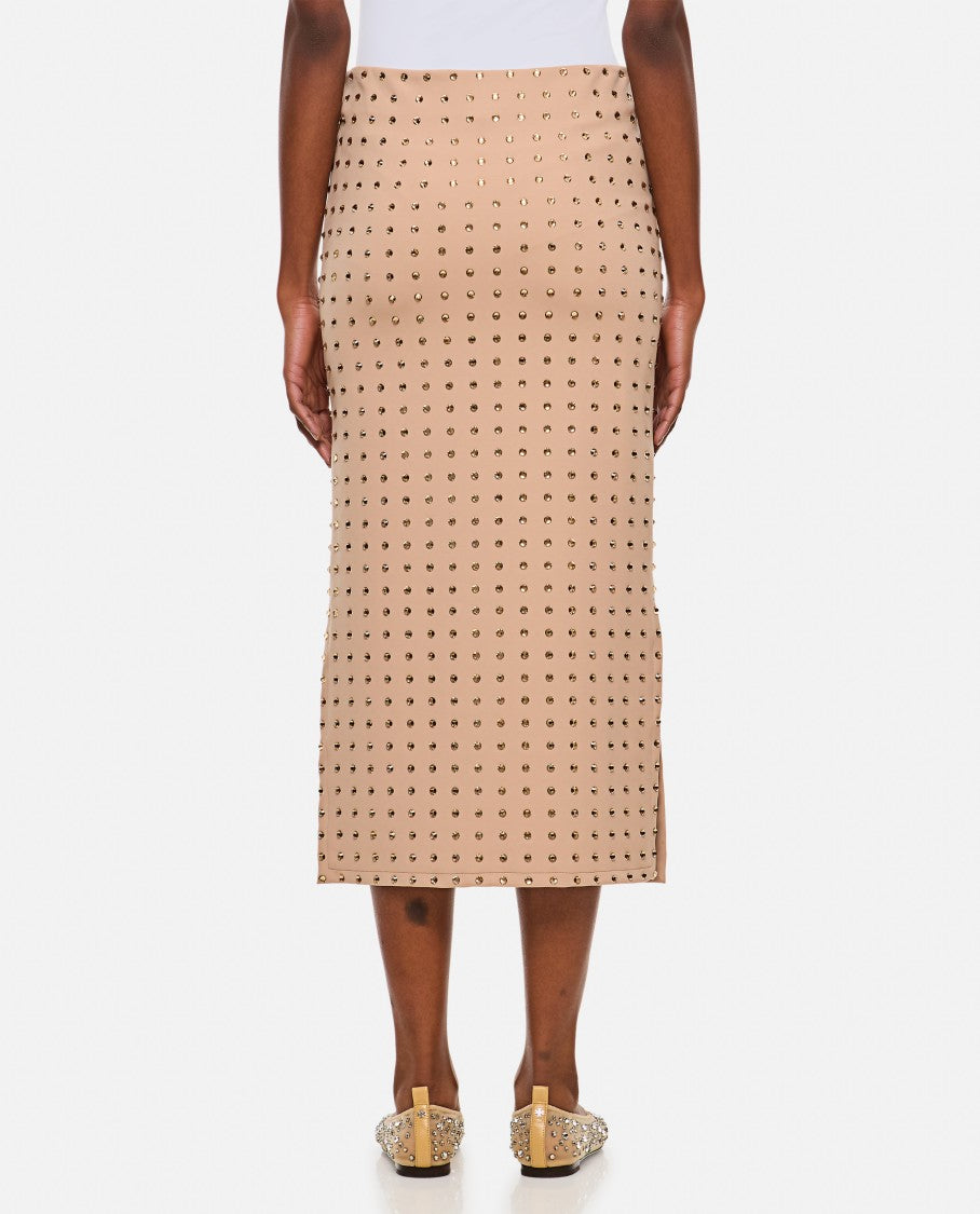 Sportmax Nome Crystal Lycra Midi Skirt
