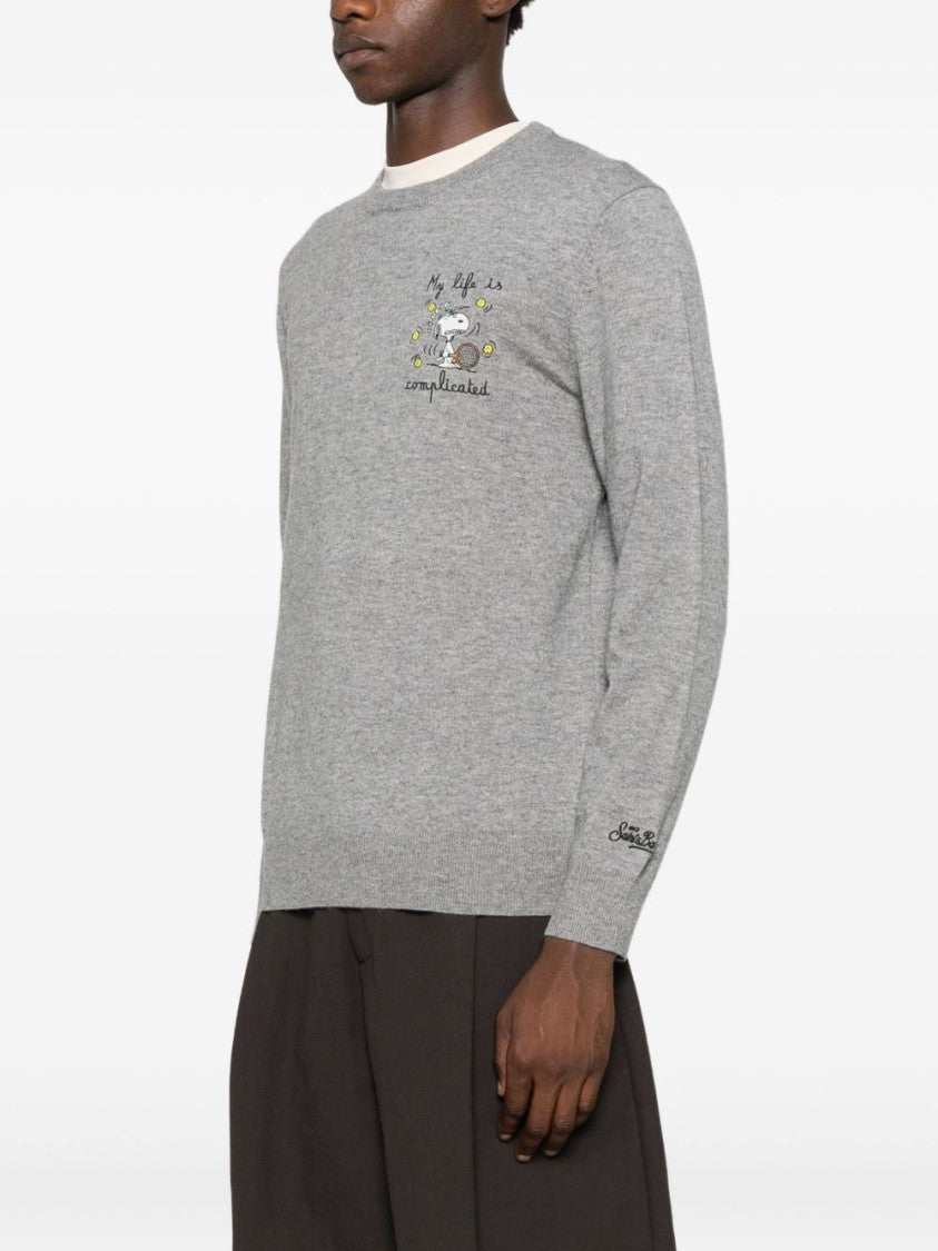 Mc2 Saint Barth Light Grey Crew Neck Sweater