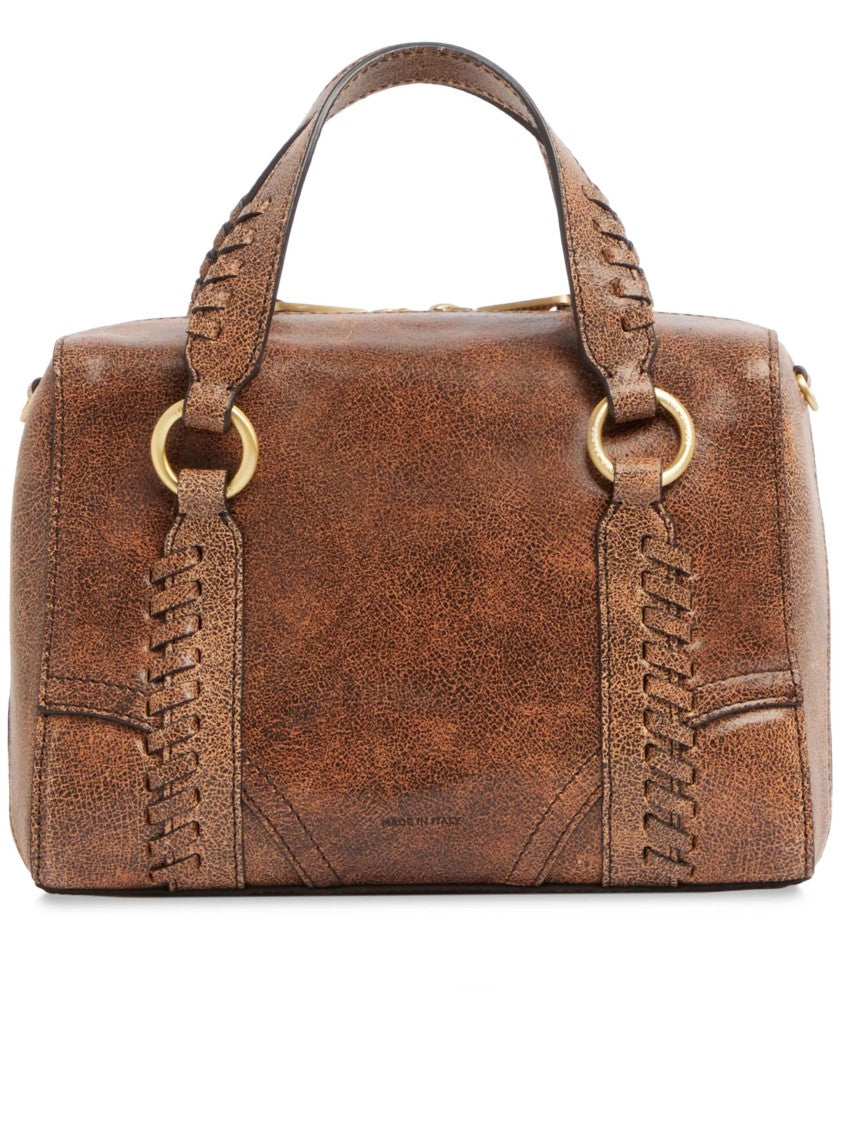 The Bridge Structured Rectangular Handbag With Whipstitch Detailing