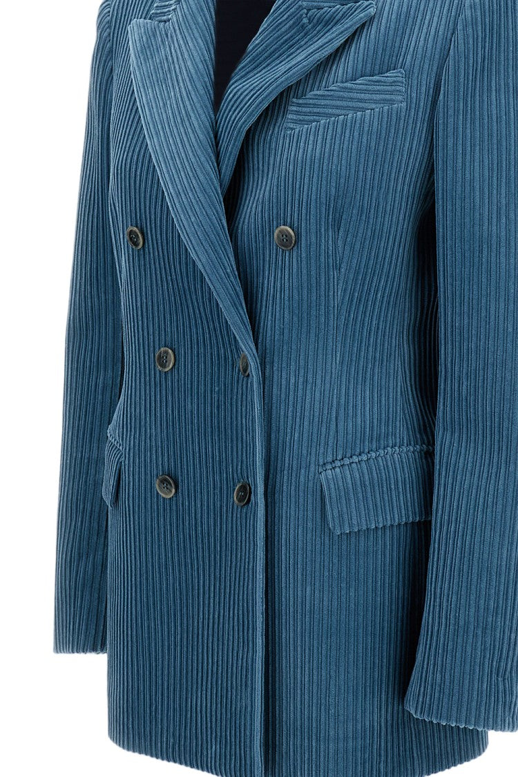 Parosh Clear Blue Jacket With Silhouette