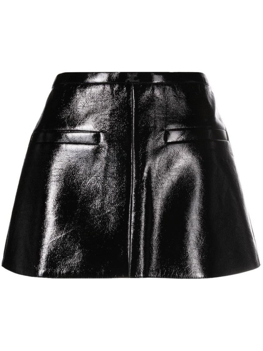 Courrèges Heritage A-Line Miniskirt In Glossy Vinyl