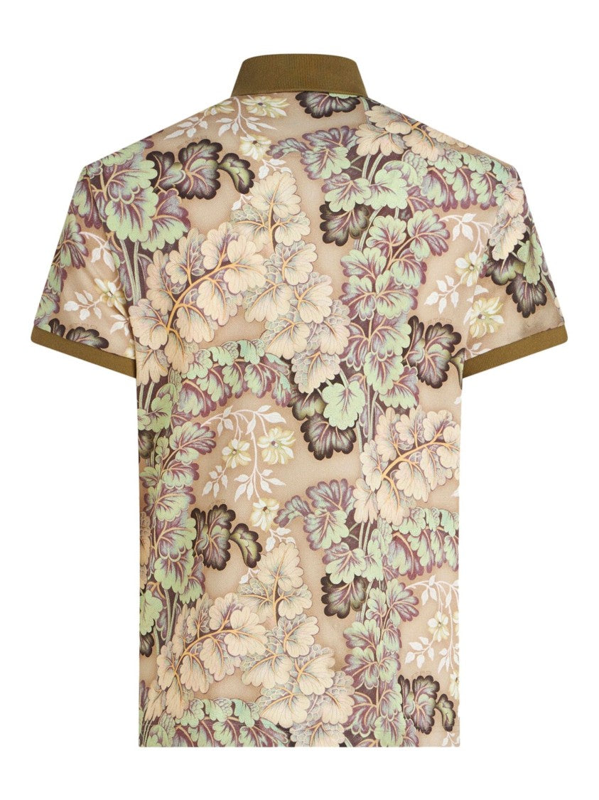 Etro Botanical-Print Polo Shirt