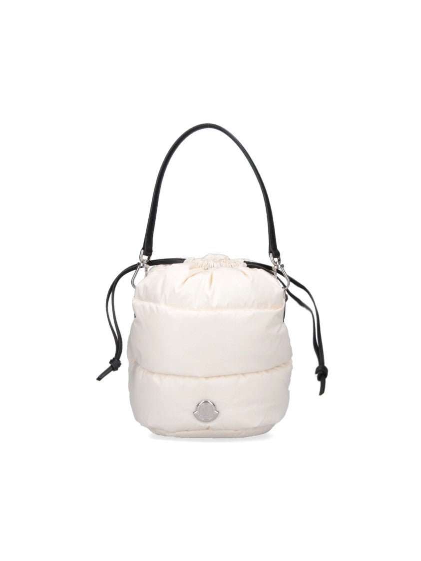 Moncler White Caradoc Quilted Nylon Bucket Bag
