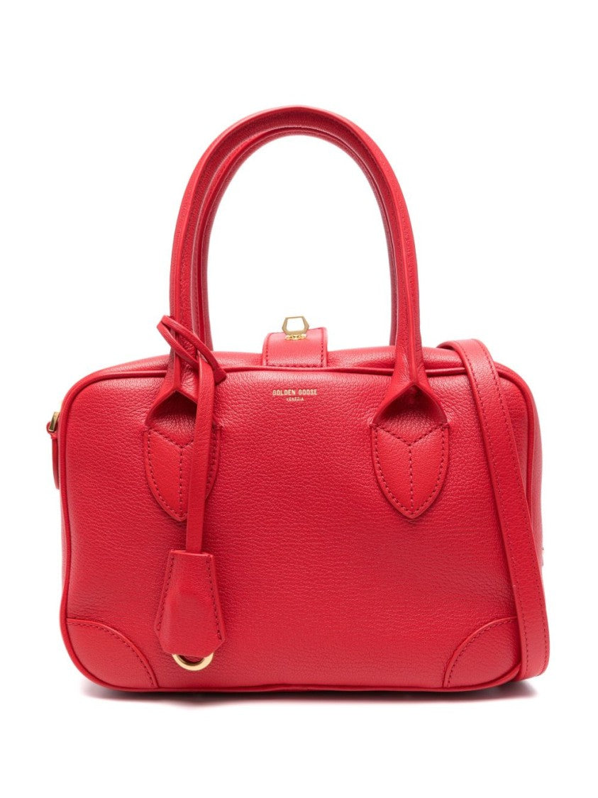 Golden Goose Structured Red Goat Leather Handbag