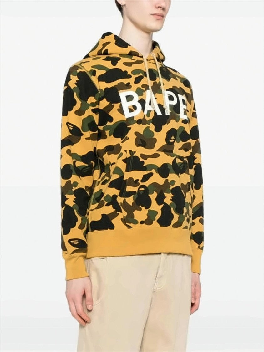 Bape Bape Camouflage Hoodie With Drawstring Hood