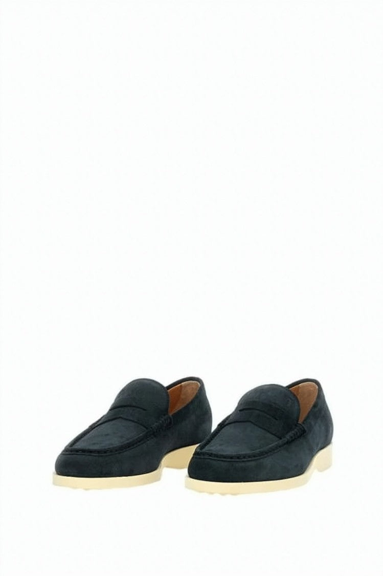 Tod's Suede Loafers With Rounded Toe