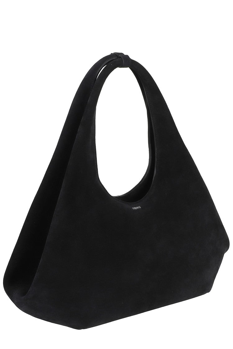 Coperni Black Folded Bag Suede Leather Shoulder Bag